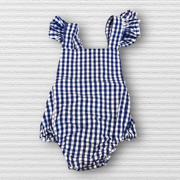 Isla Grace | Gingham | Bubble Romper - Picture 1 of 5
